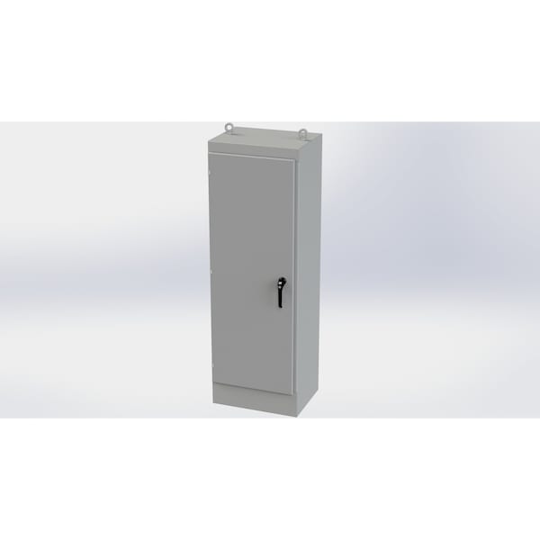 3 Point Latch with Padlock/Keylock Handle Electrical Enclosures, 72 in H, 18 in D, 24 in W